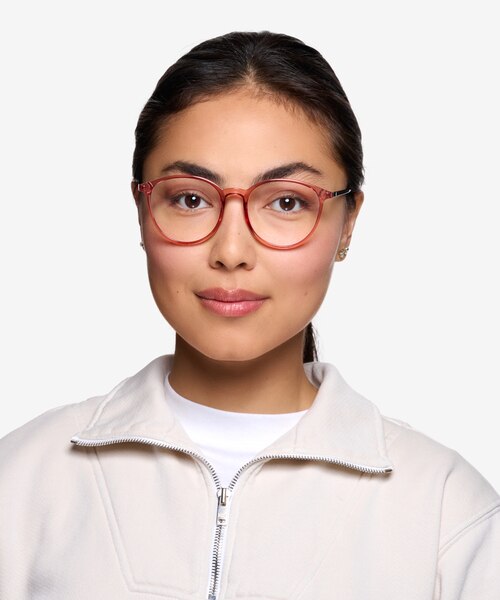 Macaron Clear Pink PlasticEyeglass Frames for Women from EyeBuyDirect