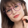 Macaron Clear Purple PlasticEyeglass Frames for Women from EyeBuyDirect