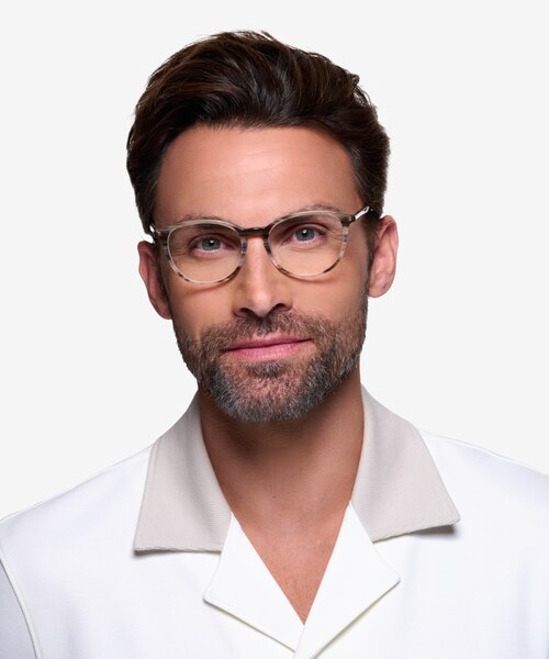 Messenger Striped AcetateEyeglass Frames for Men from EyeBuyDirect