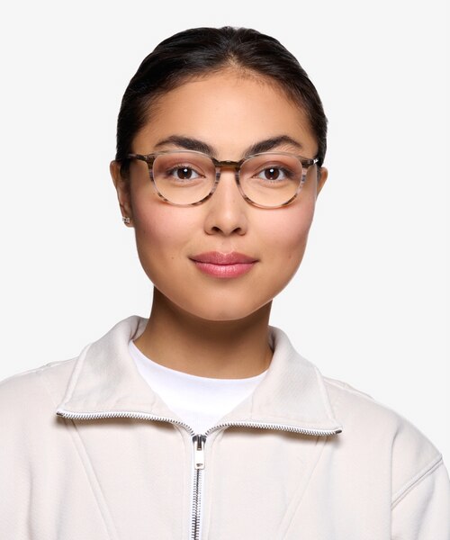 Messenger Striped AcetateEyeglass Frames for Women from EyeBuyDirect