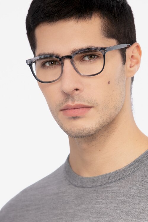 Keen Gray Floral AcetateEyeglass Frames for Men from EyeBuyDirect