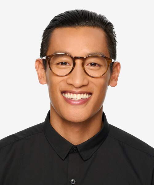 Theory Cognac AcetateEyeglass Frames for Men from EyeBuyDirect