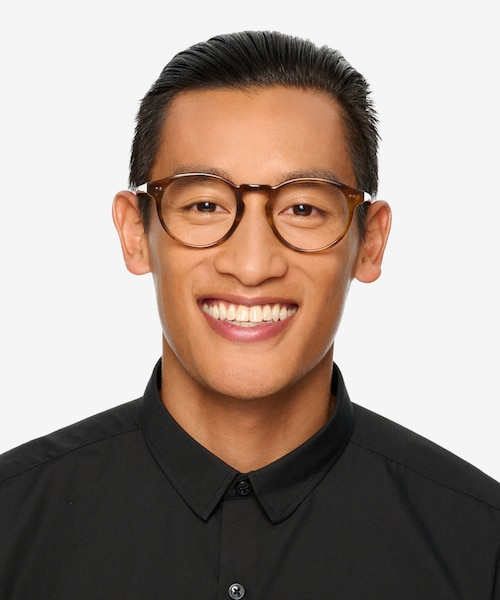 Theory Cognac AcetateEyeglass Frames for Men from EyeBuyDirect