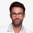 Crane Brown Striped AcetateEyeglass Frames for Men from EyeBuyDirect