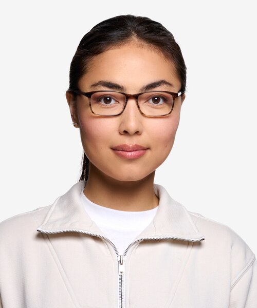 Crane Brown Striped AcetateEyeglass Frames for Women from EyeBuyDirect