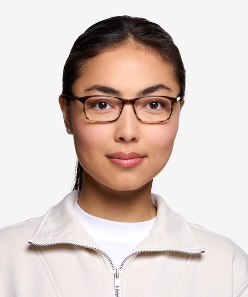 Crane Brown Striped AcetateEyeglass Frames for Women from EyeBuyDirect