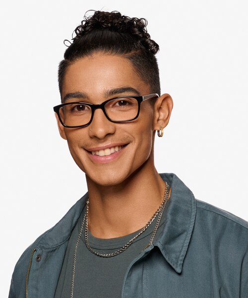 Mesquite Noir AcétateMontures de lunettes de vue pour Hommes d'EyeBuyDirect