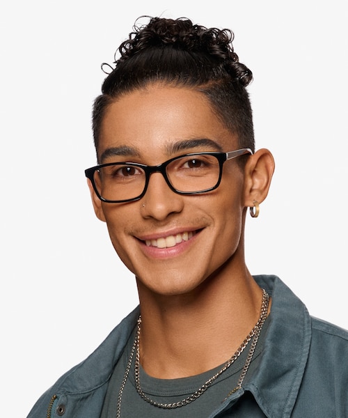 Mesquite Black AcetateEyeglass Frames for Men from EyeBuyDirect