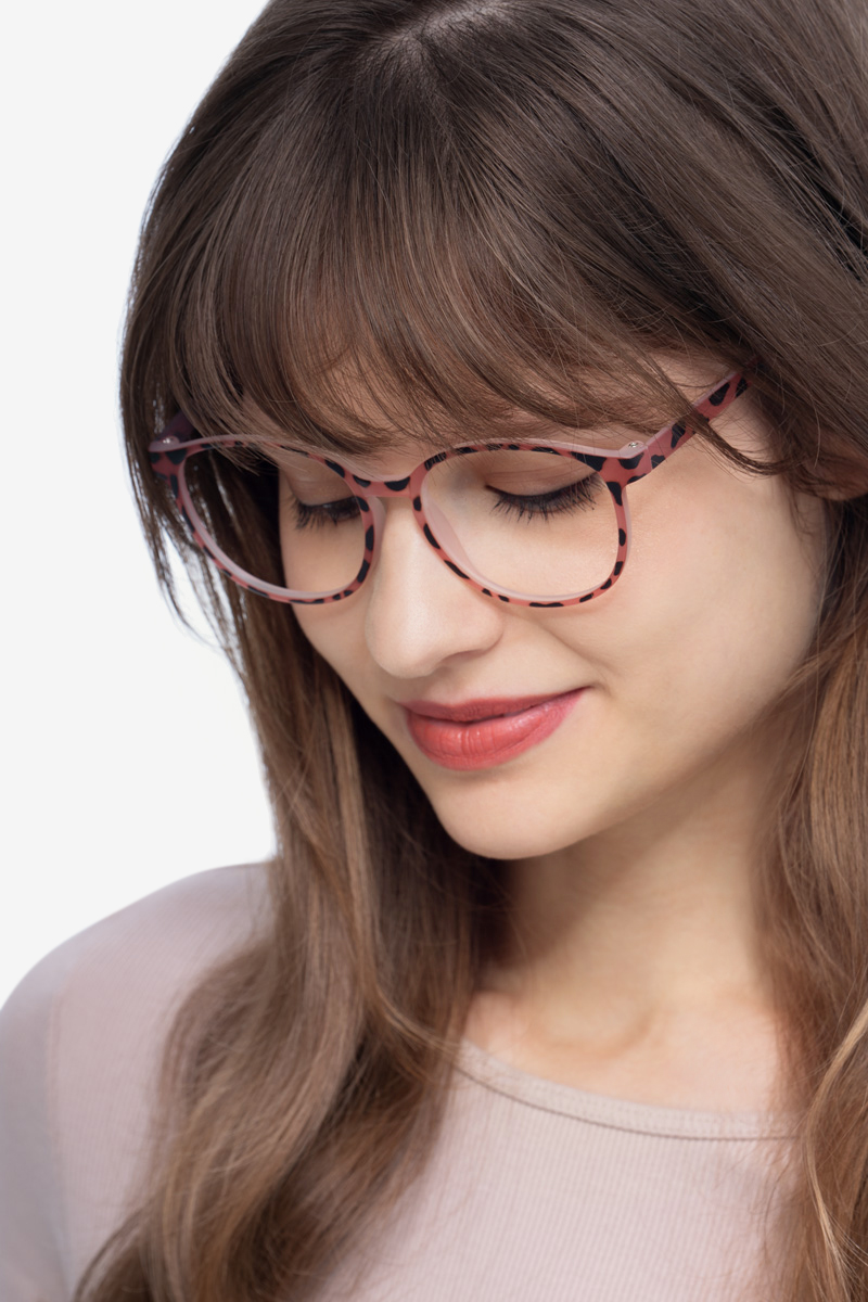 Shifter Square Pink Tortoise Glasses for Women | Eyebuydirect
