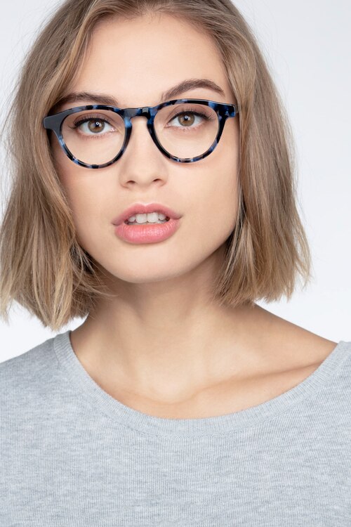 Marine Blue Tortoise AcetateEyeglass Frames for Women from EyeBuyDirect