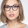 Marine Blue Tortoise AcetateEyeglass Frames for Women from EyeBuyDirect