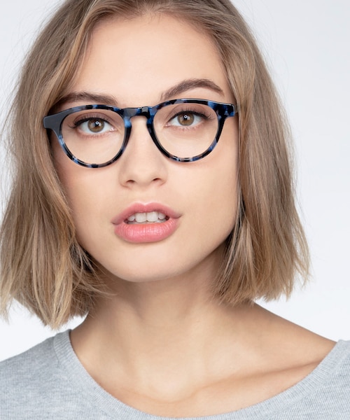 Marine Blue Tortoise AcetateEyeglass Frames for Women from EyeBuyDirect