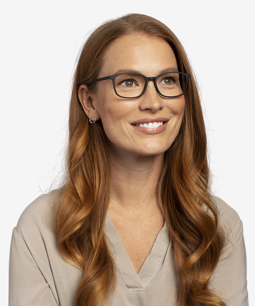 Median Rectangle Black Glasses for Women Eyebuydirect Canada