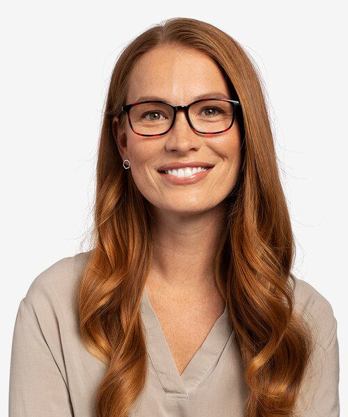 Median Red Floral PlasticEyeglass Frames for Women from EyeBuyDirect