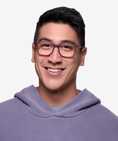 Alaska Red PlasticEyeglass Frames for Men from EyeBuyDirect