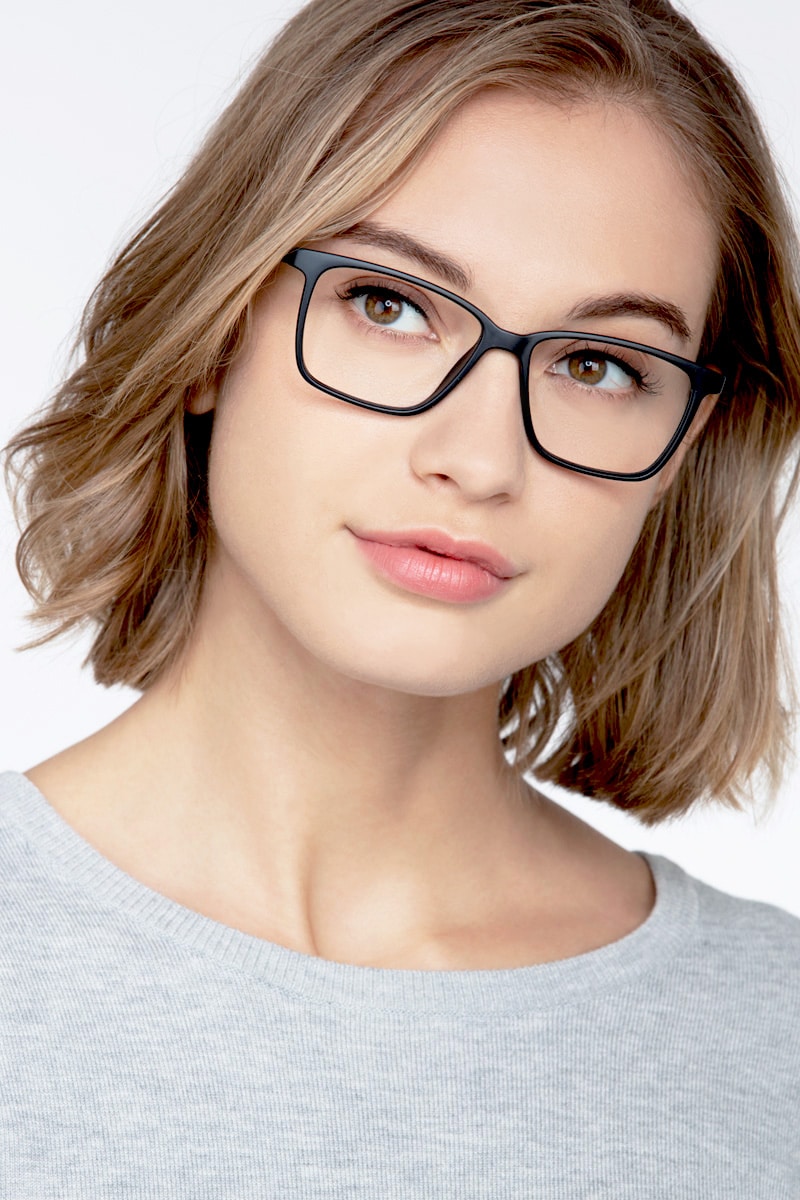 Alaska Rectangle Black Full Rim Eyeglasses Eyebuydirect