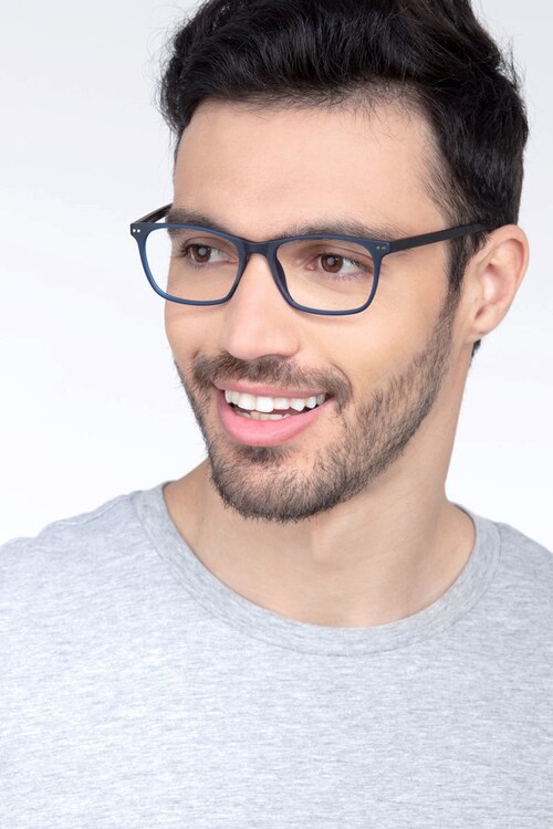Arctic Blue PlasticEyeglass Frames for Men from EyeBuyDirect