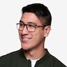 Holmes Noir PlastiqueMontures de lunettes de vue pour Hommes d'EyeBuyDirect