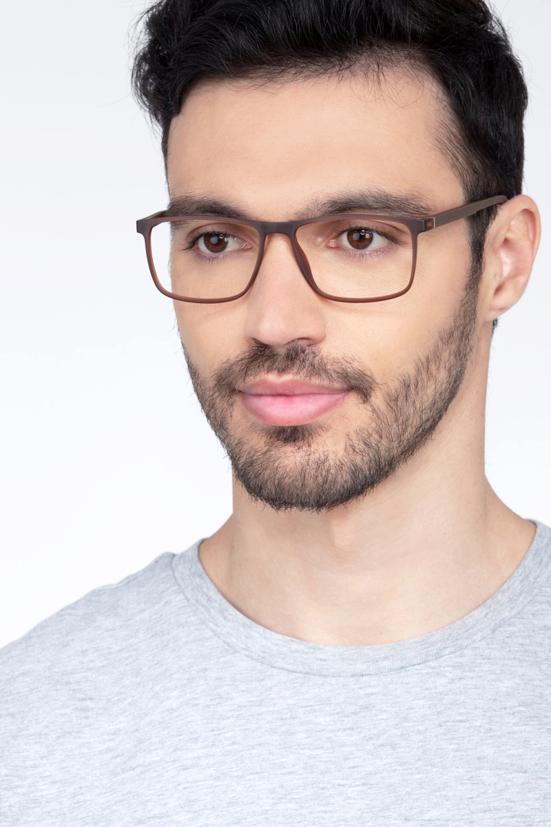 Holmes Rectangle Brown Glasses for Men | Eyebuydirect