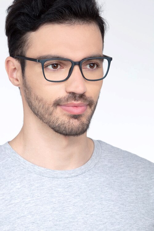 Stride Navy PlasticEyeglass Frames for Men from EyeBuyDirect