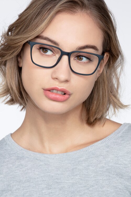 Stride Navy PlasticEyeglass Frames for Women from EyeBuyDirect