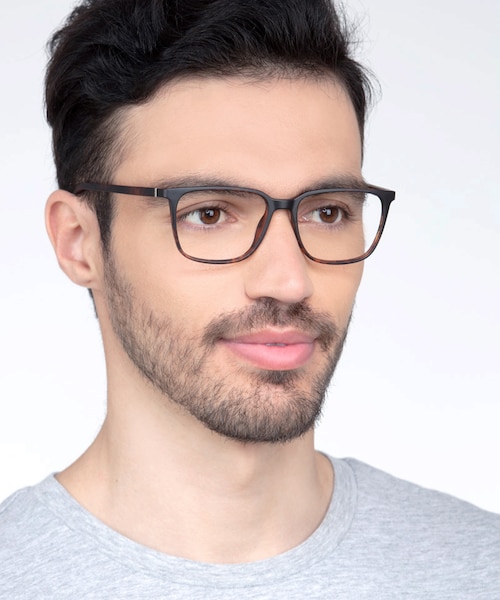 Stride Tortoise PlasticEyeglass Frames for Men from EyeBuyDirect