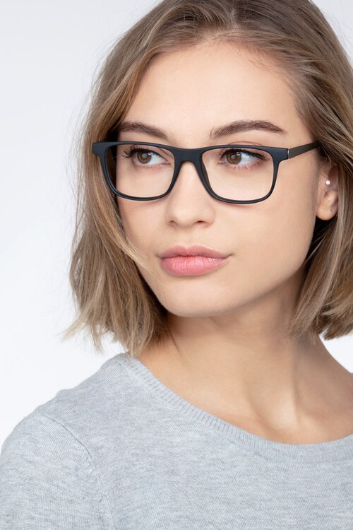 Karat Noir Plastic-metalMontures de lunettes de vue pour Femmes d'EyeBuyDirect
