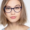 Sphinx Blue Striped AcetateEyeglass Frames for Women from EyeBuyDirect