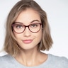 Sphinx Red Striped AcetateEyeglass Frames for Women from EyeBuyDirect