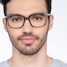Formula Brown Striped AcetateEyeglass Frames for Men from EyeBuyDirect