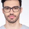 Formula Blue Striped AcetateEyeglass Frames for Men from EyeBuyDirect