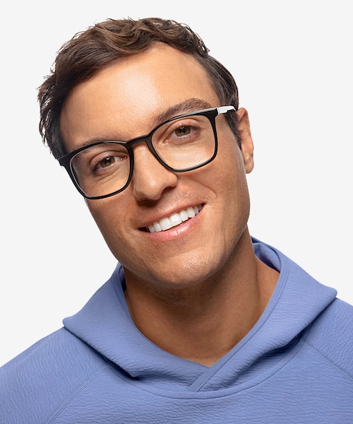 Phoenix Black AcetateEyeglass Frames for Men from EyeBuyDirect