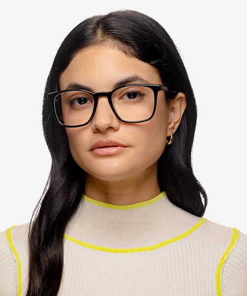 Phoenix Noir AcétateMontures de lunettes de vue pour Femmes d'EyeBuyDirect