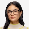 Phoenix Noir AcétateMontures de lunettes de vue pour Femmes d'EyeBuyDirect