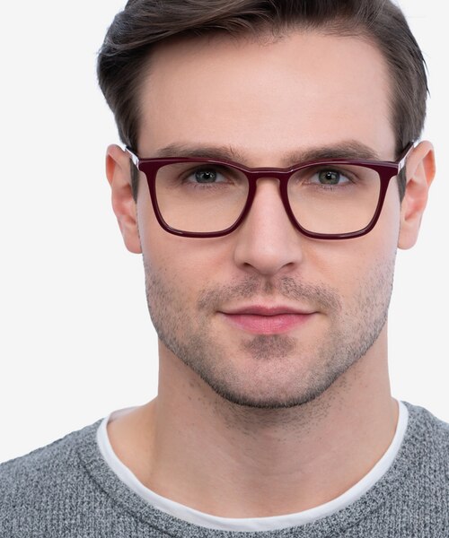 Phoenix Burgundy AcetateEyeglass Frames for Men from EyeBuyDirect