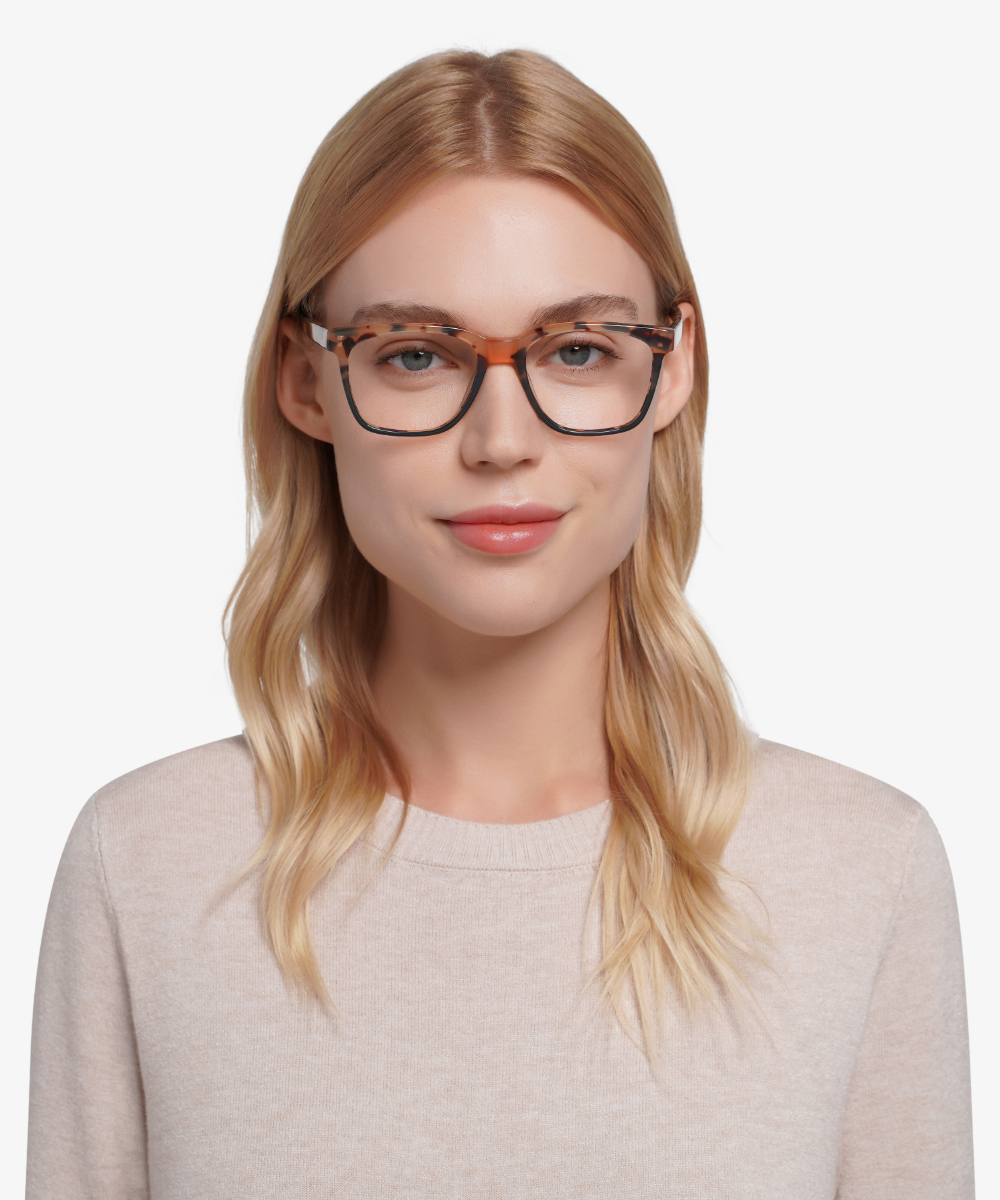 Jamie Rectangle Tortoise & Green Full Rim Eyeglasses Eyebuydirect Canada