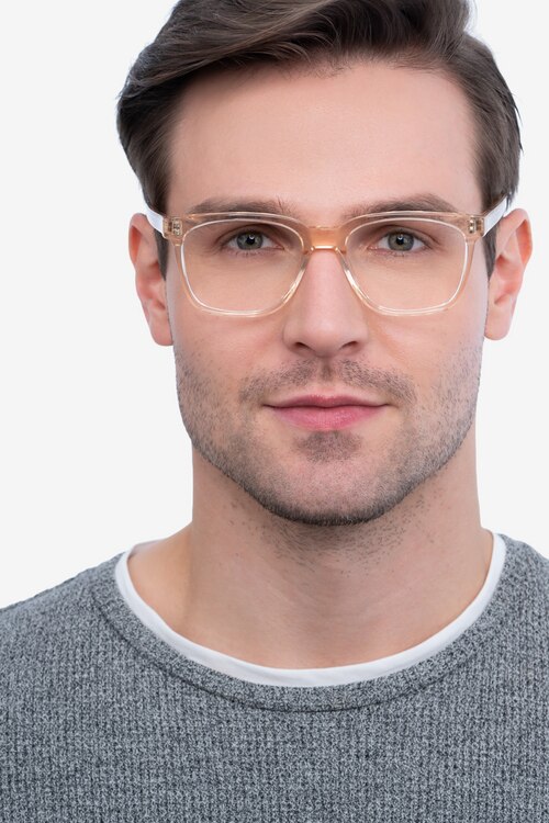 Jamie Clear Brown AcetateEyeglass Frames for Men from EyeBuyDirect