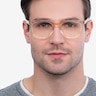 Jamie Clear Brown AcetateEyeglass Frames for Men from EyeBuyDirect