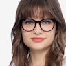 Rialto Black Red AcetateEyeglass Frames for Women from EyeBuyDirect