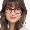 Rhyme Burgundy AcetateEyeglass Frames for Women from EyeBuyDirect