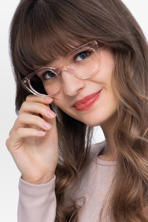 Rhyme Clear Brown AcetateEyeglass Frames for Women from EyeBuyDirect