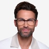 North Gray Striped AcetateEyeglass Frames for Men from EyeBuyDirect