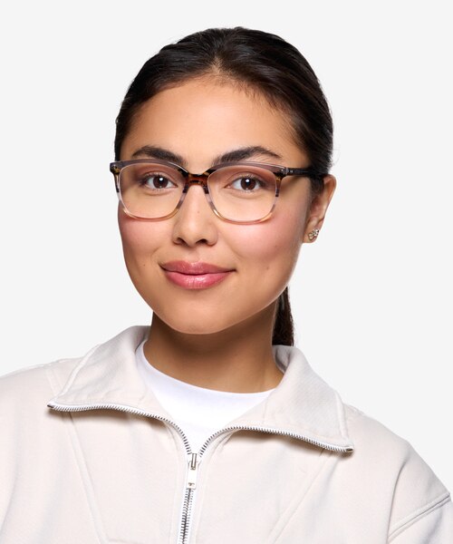North Gray Striped AcetateEyeglass Frames for Women from EyeBuyDirect
