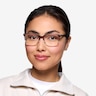 North Gray Striped AcetateEyeglass Frames for Women from EyeBuyDirect