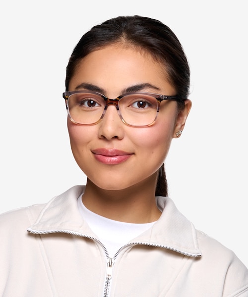 North Gray Striped AcetateEyeglass Frames for Women from EyeBuyDirect