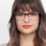 North Green Striped AcetateEyeglass Frames for Women from EyeBuyDirect