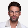 Alette Blue Floral AcetateEyeglass Frames for Men from EyeBuyDirect
