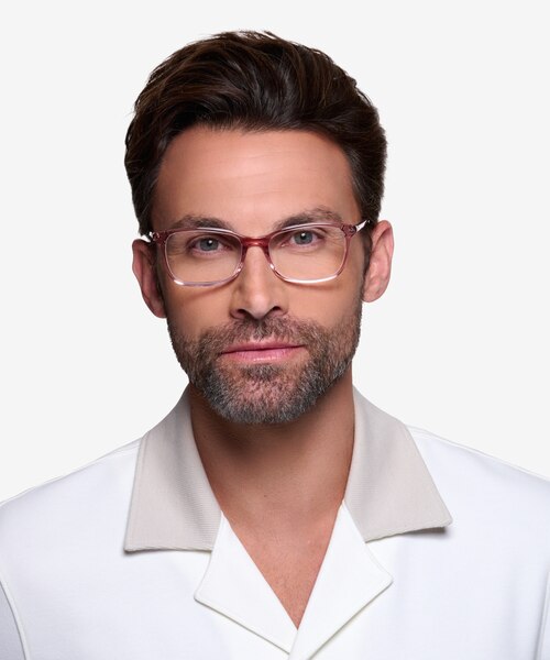 Alette Clear Pink AcetateEyeglass Frames for Men from EyeBuyDirect