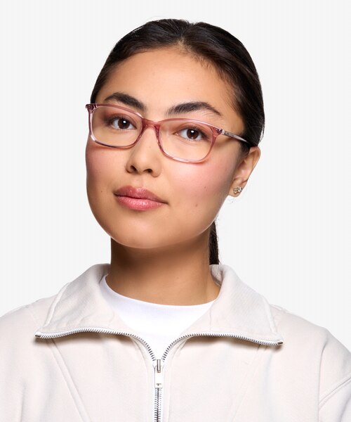 Alette Clear Pink AcetateEyeglass Frames for Women from EyeBuyDirect