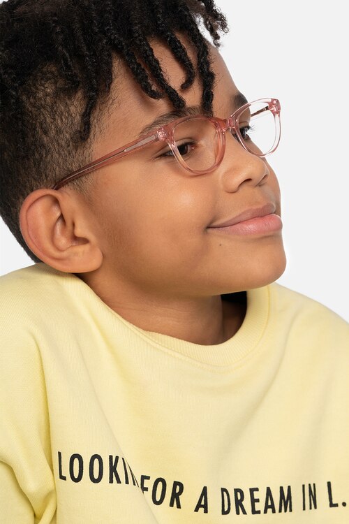 Thinker Clear Pink AcetateEyeglass Frames for Men from EyeBuyDirect